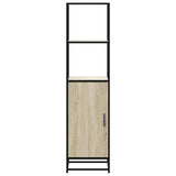 Hoge kast 35,5x35x139 cm bewerkt hout en metaal sonoma eiken - AllerleiShop