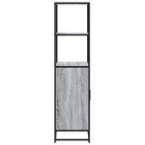 Hoge kast 68x35x139cm bewerkt hout en metaal grijs sonoma eiken - AllerleiShop