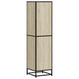 Hoge kast 35,5x35x139 cm bewerkt hout en metaal sonoma eiken - AllerleiShop