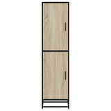 Hoge kast 35,5x35x139 cm bewerkt hout en metaal sonoma eiken - AllerleiShop