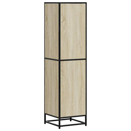 Hoge kast 35,5x35x139 cm bewerkt hout en metaal sonoma eiken - AllerleiShop