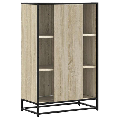 Hoge kast 68x35x106,5 cm bewerkt hout en metaal sonoma eiken - AllerleiShop