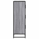 Hoge kast 68x35x106,5 cm bewerkt hout en metaal grijs sonoma - AllerleiShop