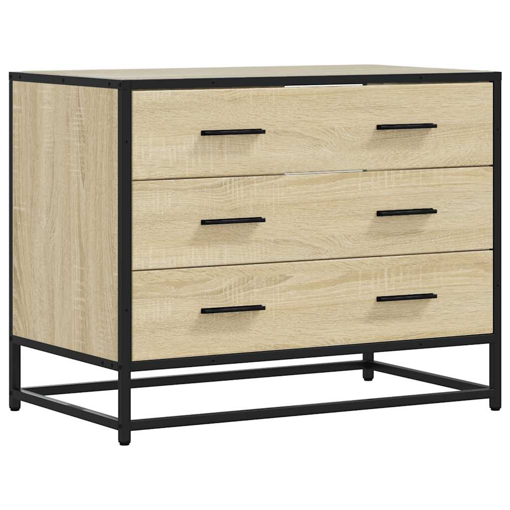 Ladekast 70x41x56 cm bewerkt hout sonoma eikenkleurig - AllerleiShop