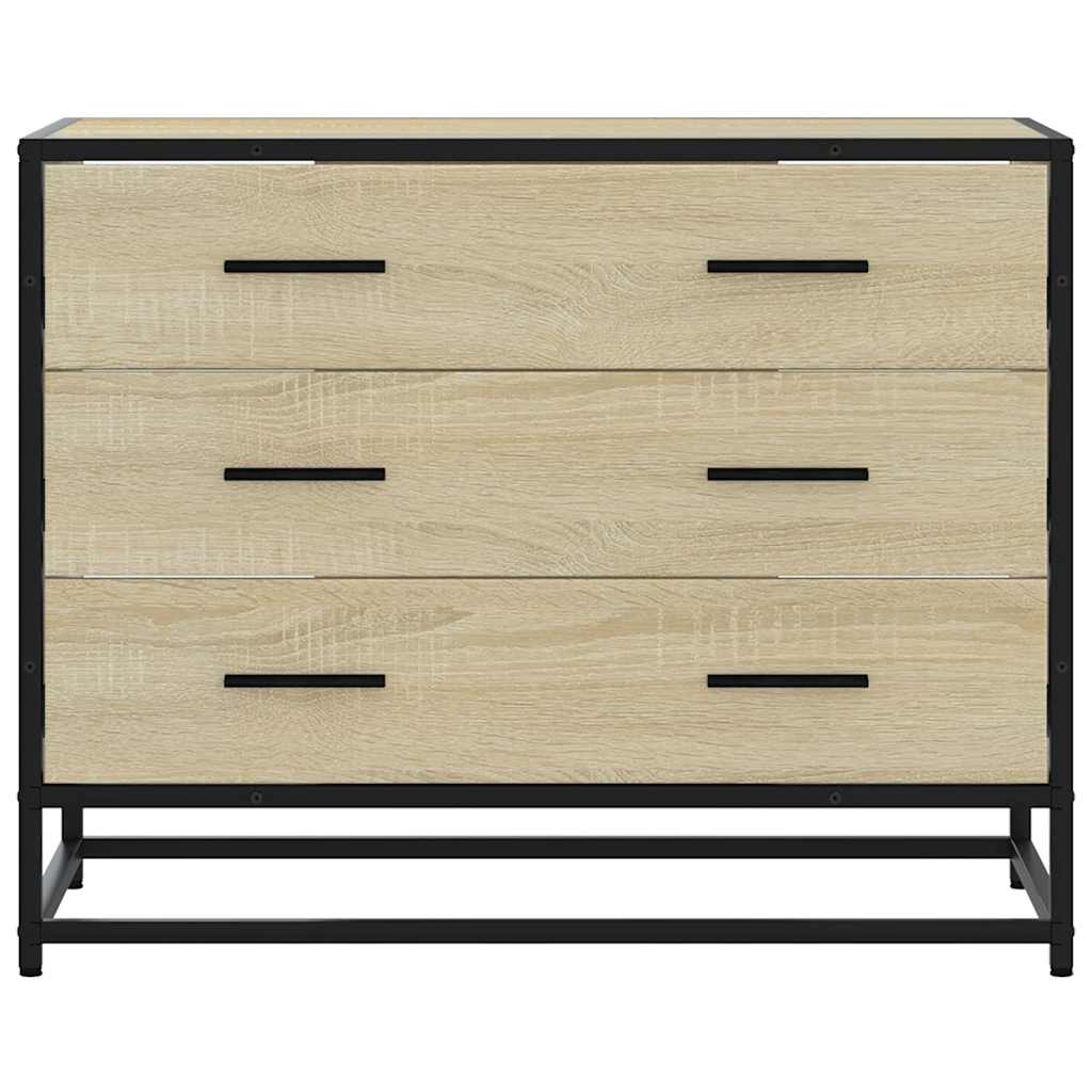 Ladekast 70x41x56 cm bewerkt hout sonoma eikenkleurig - AllerleiShop