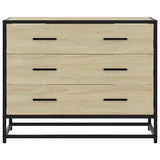 Ladekast 70x41x56 cm bewerkt hout sonoma eikenkleurig - AllerleiShop