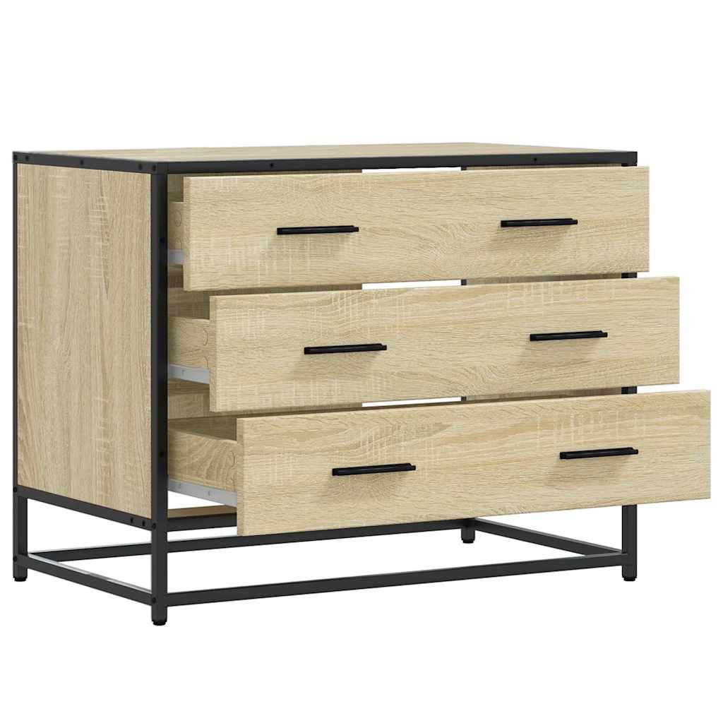 Ladekast 70x41x56 cm bewerkt hout sonoma eikenkleurig - AllerleiShop