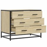 Ladekast 70x41x56 cm bewerkt hout sonoma eikenkleurig - AllerleiShop