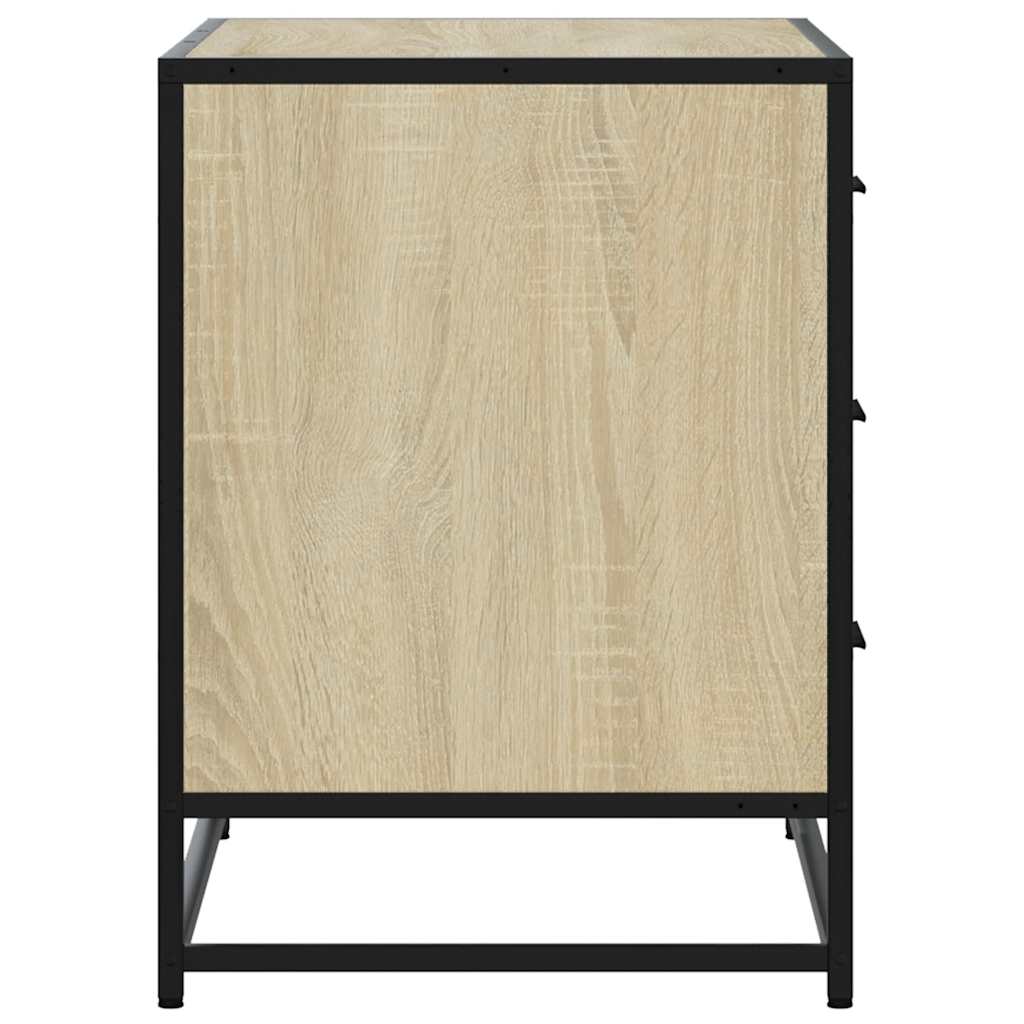 Ladekast 70x41x56 cm bewerkt hout sonoma eikenkleurig - AllerleiShop