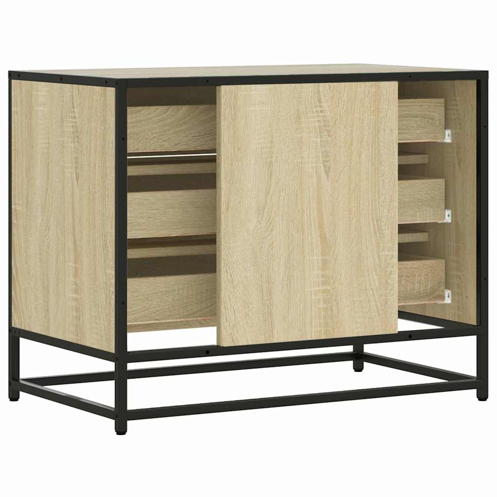 Ladekast 70x41x56 cm bewerkt hout sonoma eikenkleurig - AllerleiShop