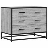 Ladekast 70x41x56 cm bewerkt hout grijs sonoma eikenkleurig - AllerleiShop