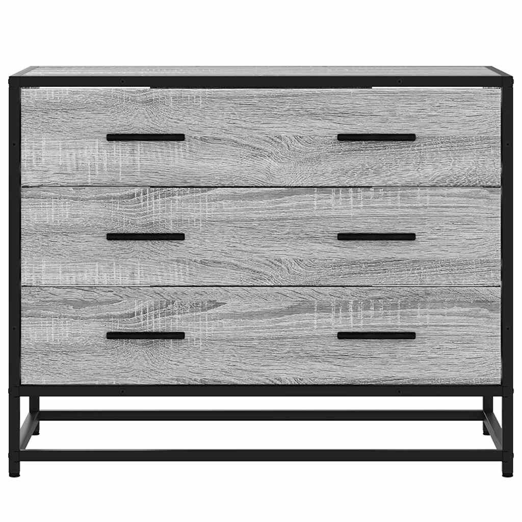 Ladekast 70x41x56 cm bewerkt hout grijs sonoma eikenkleurig - AllerleiShop