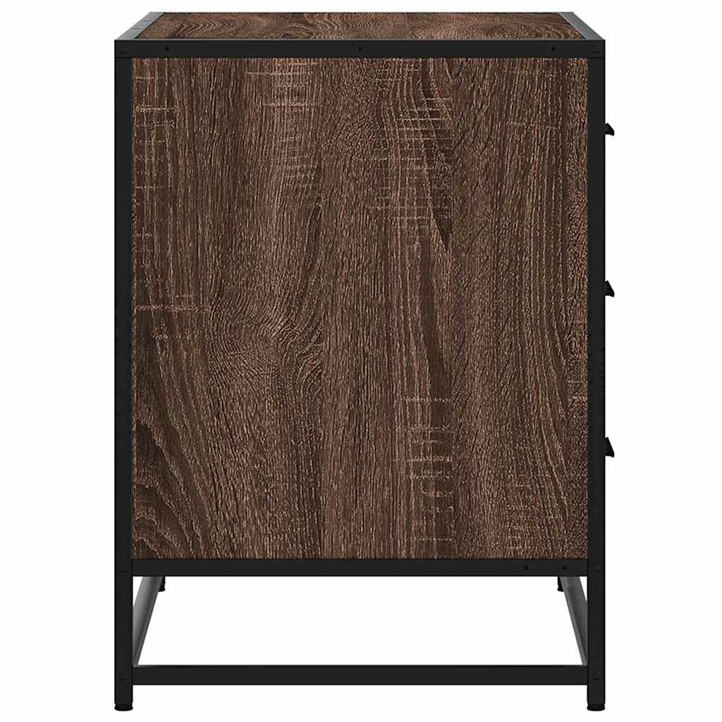 Ladekast 70x41x56 cm bewerkt hout bruin eikenkleur - AllerleiShop