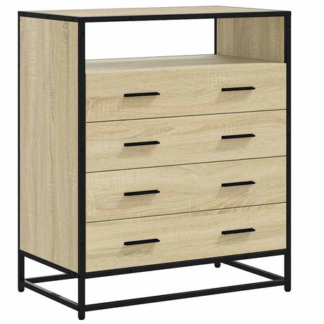 Ladekast 70x41x70 cm bewerkt hout sonoma eikenkleurig - AllerleiShop