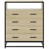 Ladekast 70x41x70 cm bewerkt hout sonoma eikenkleurig - AllerleiShop