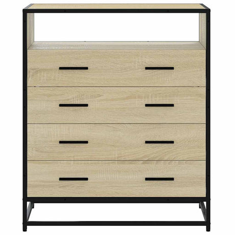 Ladekast 70x41x70 cm bewerkt hout sonoma eikenkleurig - AllerleiShop