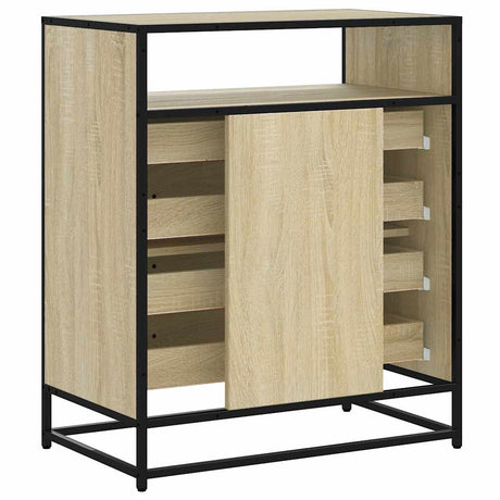 Ladekast 70x41x70 cm bewerkt hout sonoma eikenkleurig - AllerleiShop