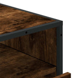 Ladekast 70x41x70 cm bewerkt hout gerookt eikenkleurig - AllerleiShop