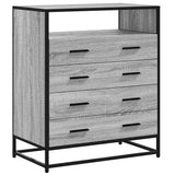 Ladekast 70x41x70 cm bewerkt hout grijs sonoma eikenkleurig - AllerleiShop