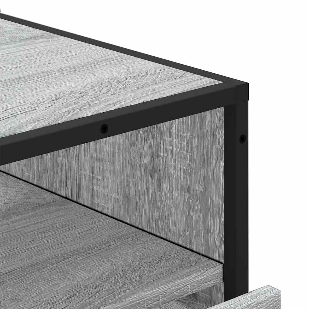 Ladekast 70x41x70 cm bewerkt hout grijs sonoma eikenkleurig - AllerleiShop