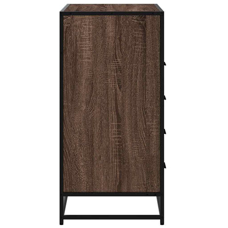 Ladekast 70x41x70 cm bewerkt hout bruin eikenkleur - AllerleiShop