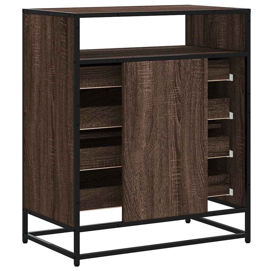 Ladekast 70x41x70 cm bewerkt hout bruin eikenkleur - AllerleiShop