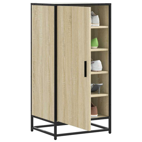 Schoenenrek 48x38x97,5 cm bewerkt hout sonoma eikenkleurig - AllerleiShop