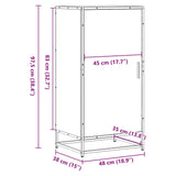 Schoenenrek 48x38x97,5 cm bewerkt hout gerookt eikenkleurig - AllerleiShop