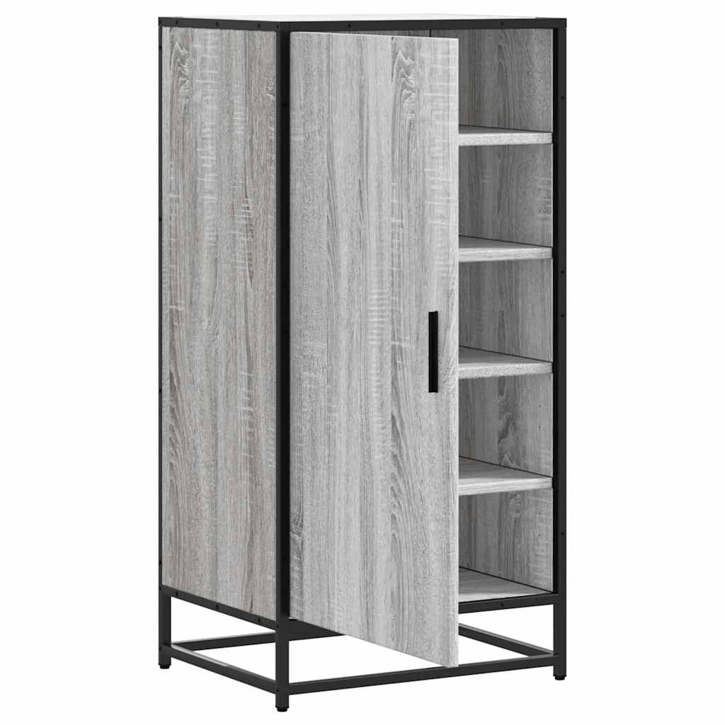 Schoenenrek 48x38x97,5 cm bewerkt hout grijs sonoma eikenkleur - AllerleiShop