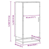 Schoenenrek 48x38x97,5 cm bewerkt hout bruin eikenkleurig - AllerleiShop