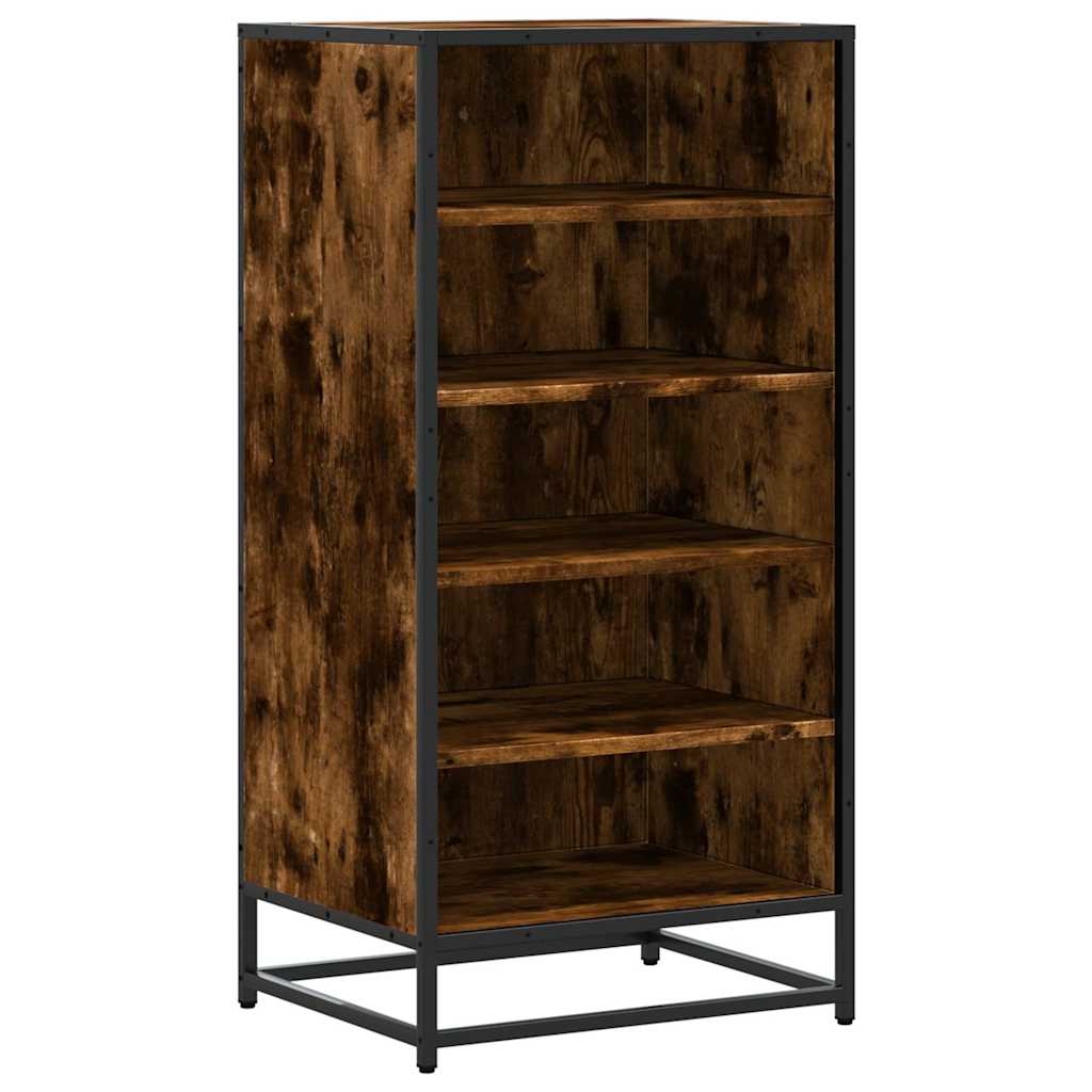 Schoenenrek 48x38x97,5 cm bewerkt hout gerookt eikenkleurig - AllerleiShop