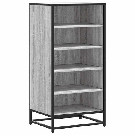 Schoenenrek 48x38x97,5 cm bewerkt hout grijs sonoma eikenkleur - AllerleiShop