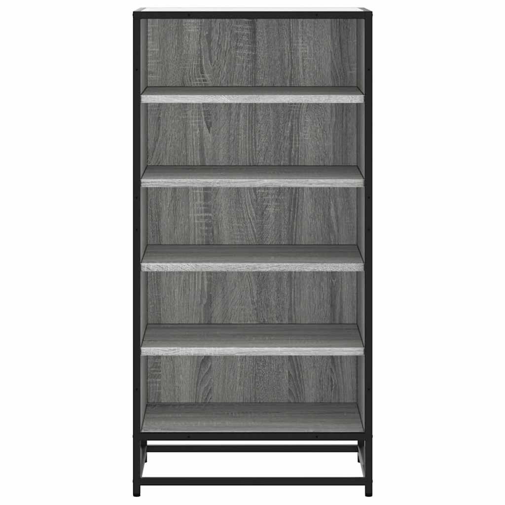 Schoenenrek 48x38x97,5 cm bewerkt hout grijs sonoma eikenkleur - AllerleiShop