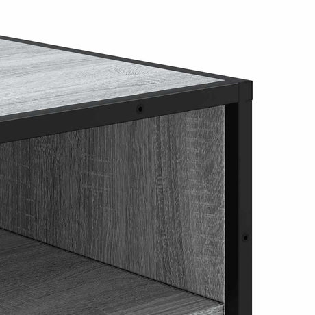 Schoenenrek 48x38x97,5 cm bewerkt hout grijs sonoma eikenkleur - AllerleiShop