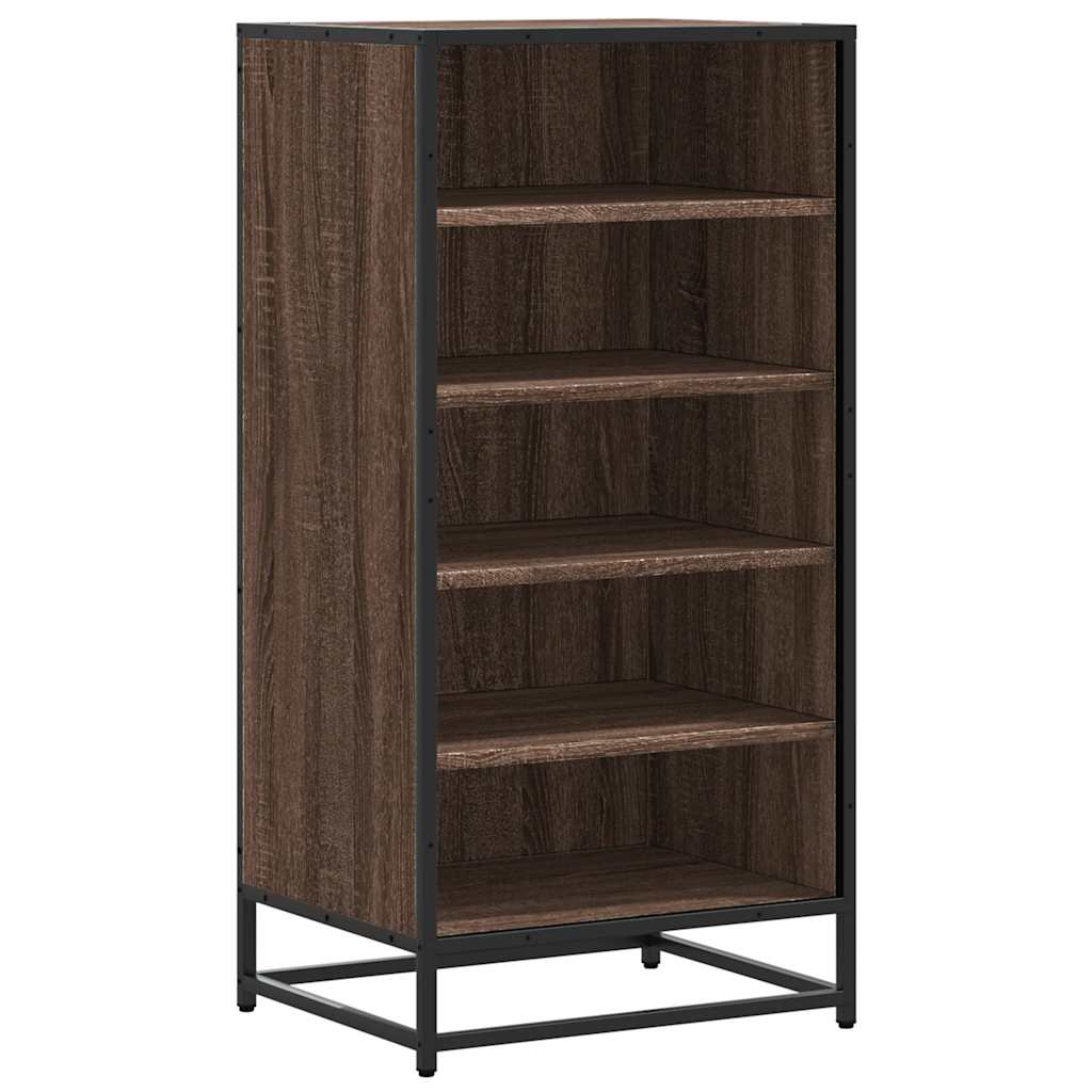 Schoenenrek 48x38x97,5 cm bewerkt hout bruin eikenkleurig - AllerleiShop