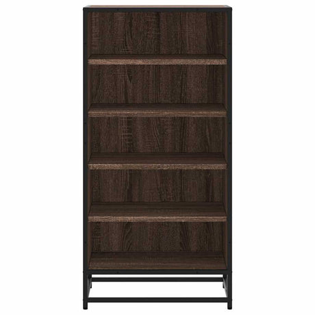 Schoenenrek 48x38x97,5 cm bewerkt hout bruin eikenkleurig - AllerleiShop