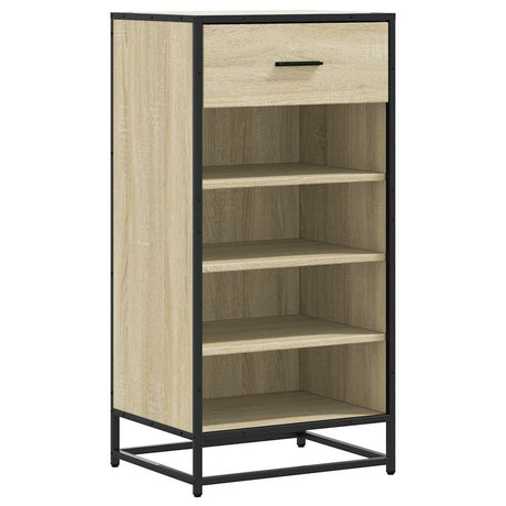 Schoenenrek 48x38x97,5 cm bewerkt hout sonoma eikenkleurig - AllerleiShop