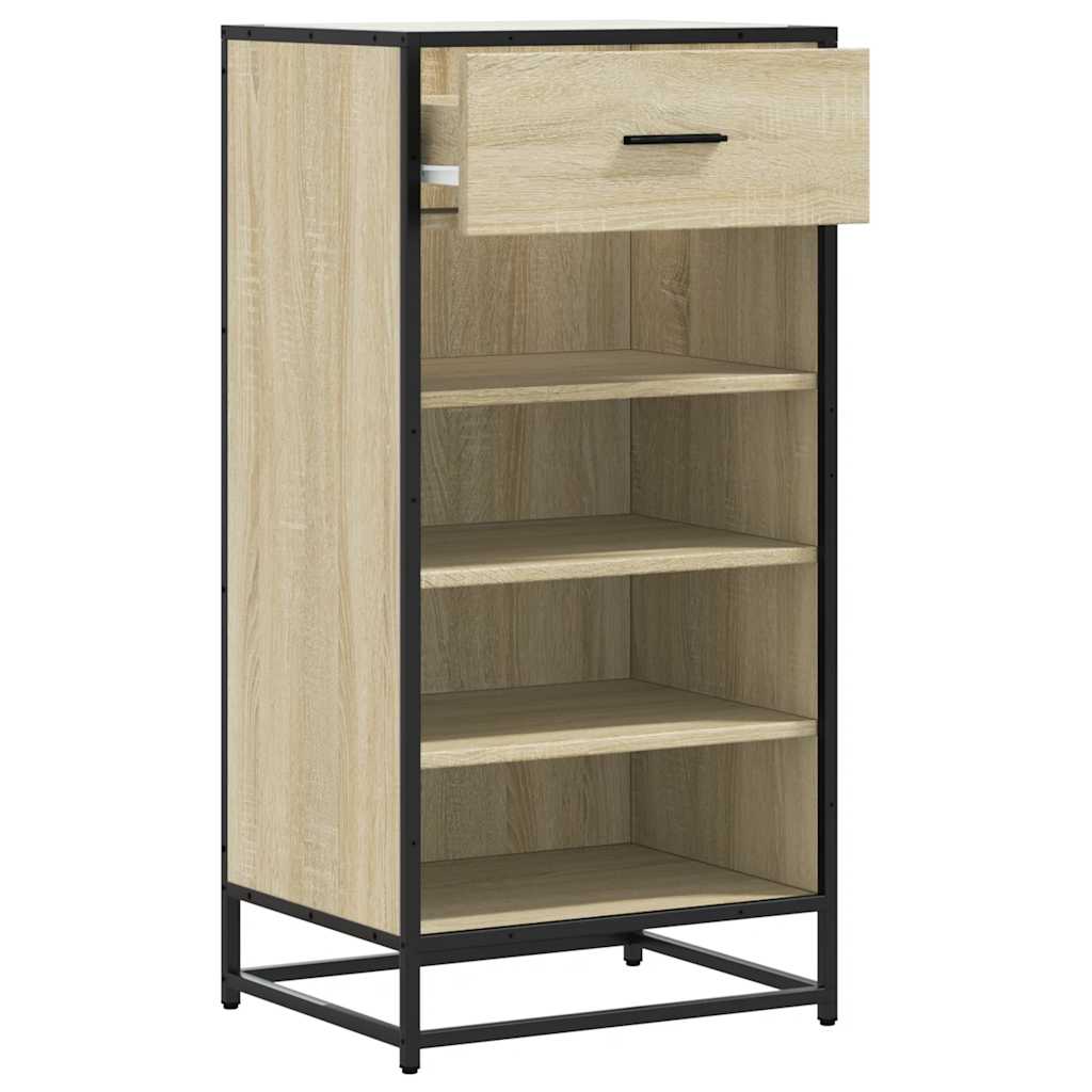 Schoenenrek 48x38x97,5 cm bewerkt hout sonoma eikenkleurig - AllerleiShop