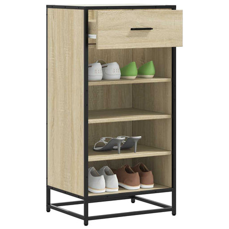 Schoenenrek 48x38x97,5 cm bewerkt hout sonoma eikenkleurig - AllerleiShop