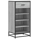 Schoenenrek 48x38x97,5 cm bewerkt hout grijs sonoma eikenkleur - AllerleiShop