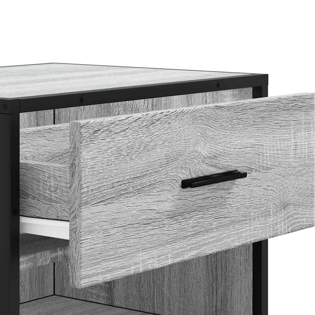 Schoenenrek 48x38x97,5 cm bewerkt hout grijs sonoma eikenkleur - AllerleiShop