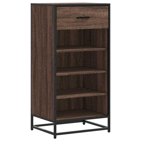 Schoenenrek 48x38x97,5 cm bewerkt hout bruin eikenkleurig - AllerleiShop