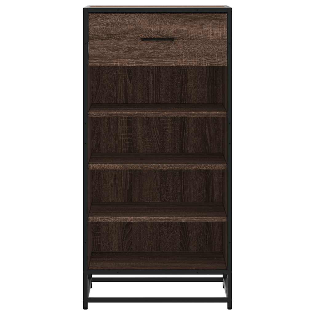 Schoenenrek 48x38x97,5 cm bewerkt hout bruin eikenkleurig - AllerleiShop