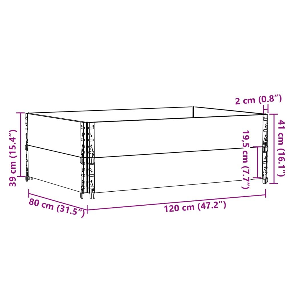 Plantenbak 120x80 cm massief grenenhout bruin - AllerleiShop