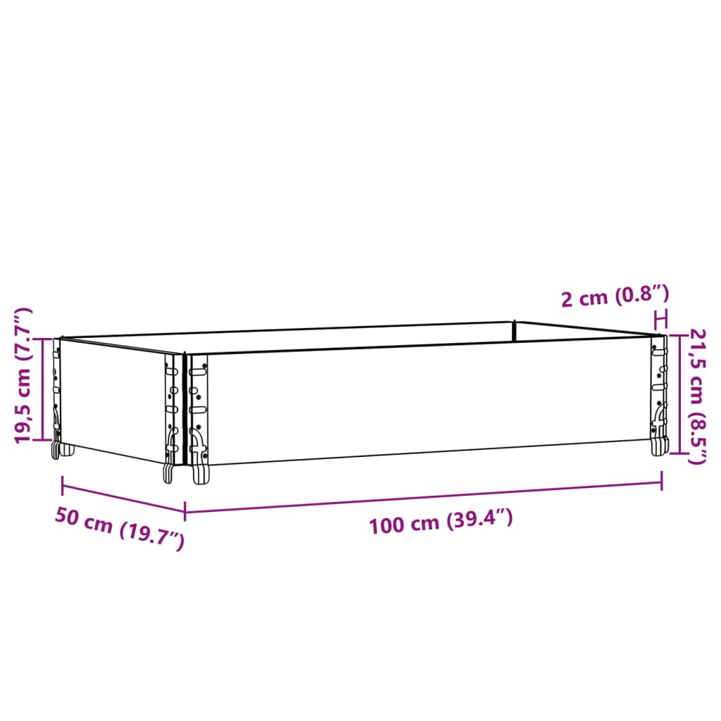 Plantenbak 100x50 cm massief grenenhout - AllerleiShop