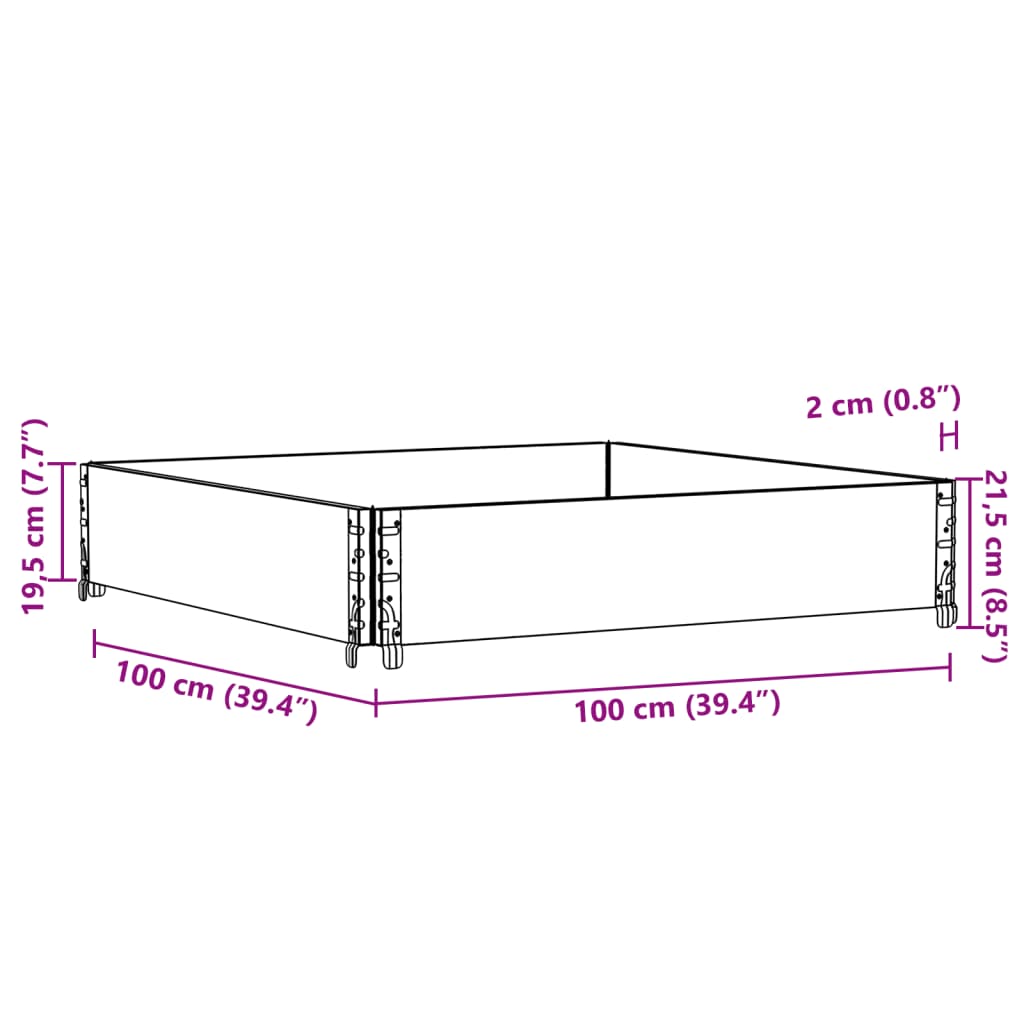 Plantenbak 100x100 cm massief grenenhout - AllerleiShop