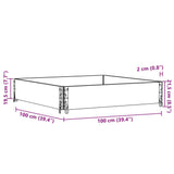 Plantenbak 100x100 cm massief grenenhout grijs - AllerleiShop