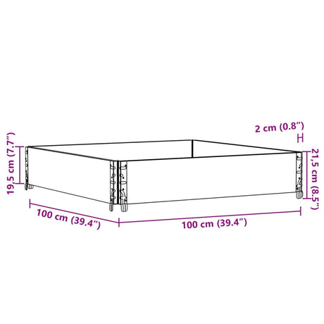 Plantenbak 100x100 cm massief grenenhout bruin - AllerleiShop