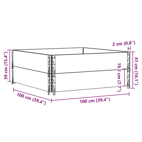 Plantenbak 100x100 cm massief grenenhout - AllerleiShop