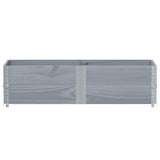 Plantenbak 150x50 cm massief grenenhout grijs - AllerleiShop